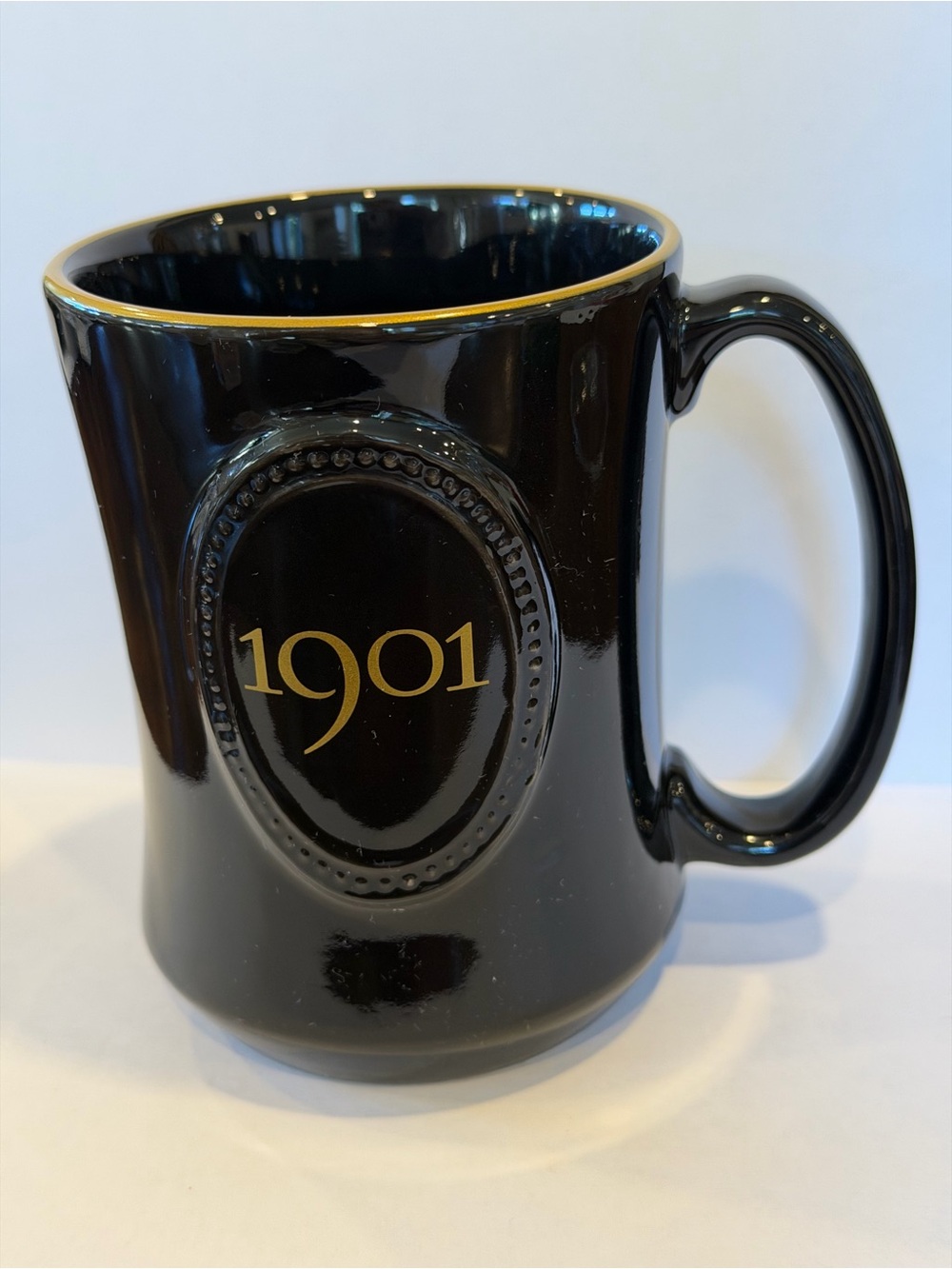 Disney Exclusive Club 1901 Black and Gold Ceramic Mug